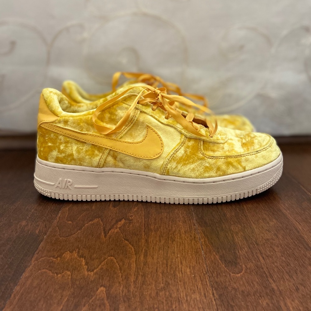 Yellow Velvet Nike Air Force 1